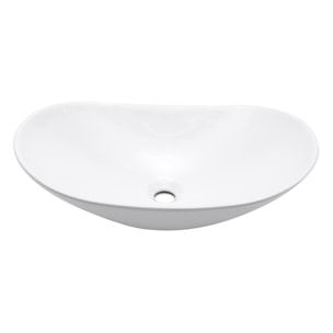Infinitio Vasque à poser 61,5 x 36 x 15,5 cm, sans trop-plein, Blanc mat (SATINF61536M)