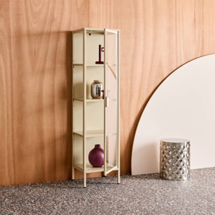 Buffet de rangement acier et verre trempé 1 porte 160cm ARKANSAS