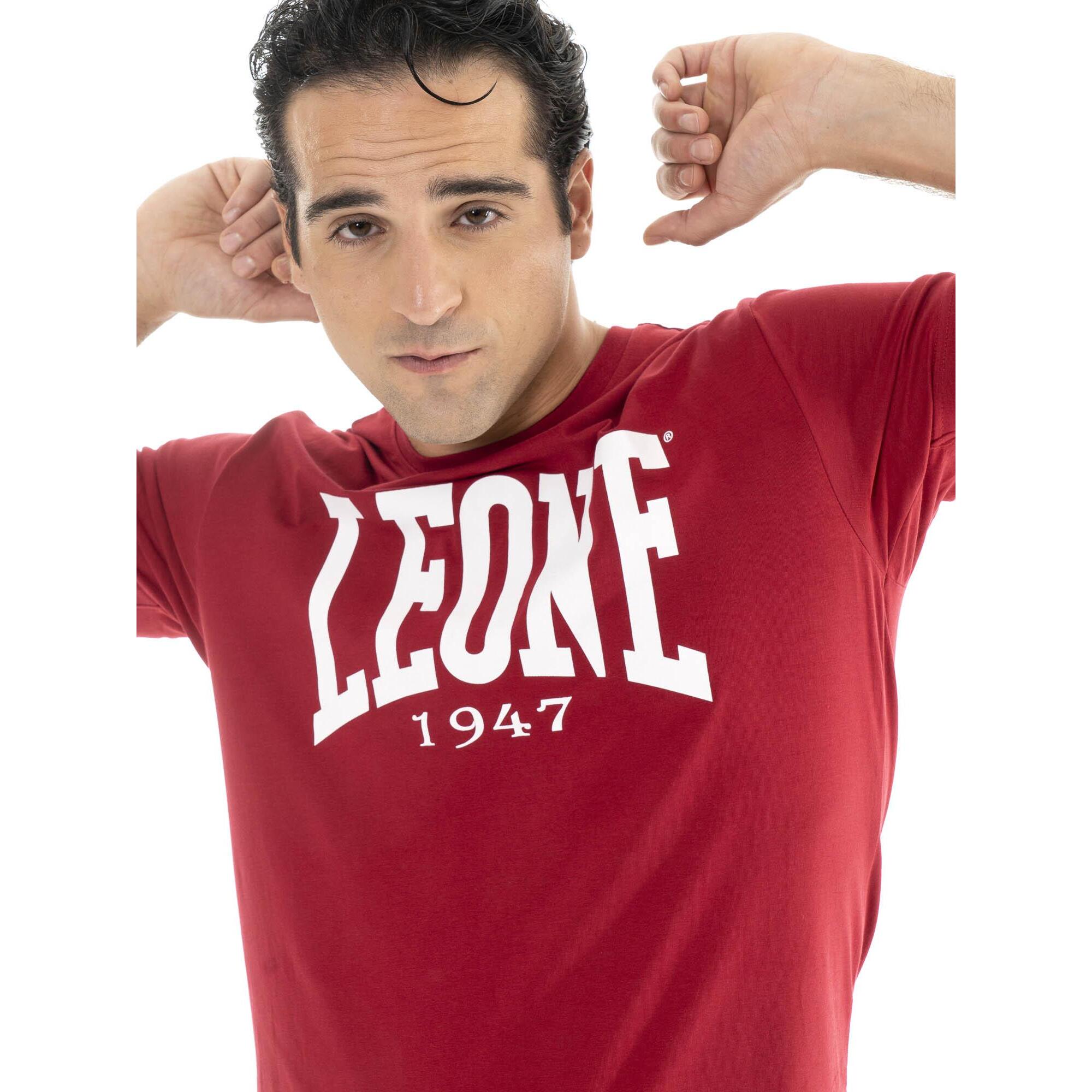 Camiseta de manga corta de algodón elástico con gran logo 'Basic'