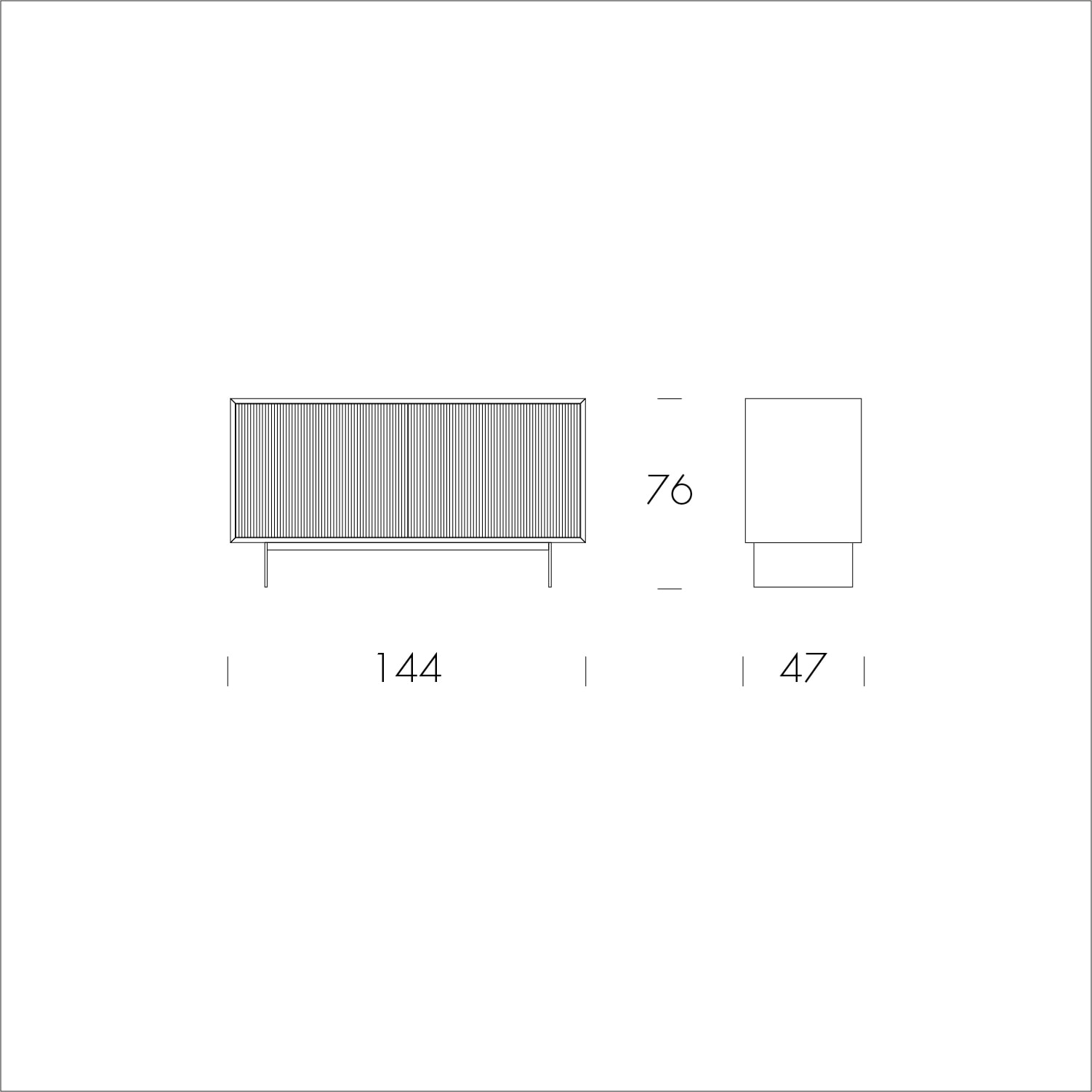 MADIA VESIRA CANNETE 2 ANTE - STRUTTURA NOCE CANALETTO, GRIGIO CARBONE, ANTA SPECCHIO BRONZATO