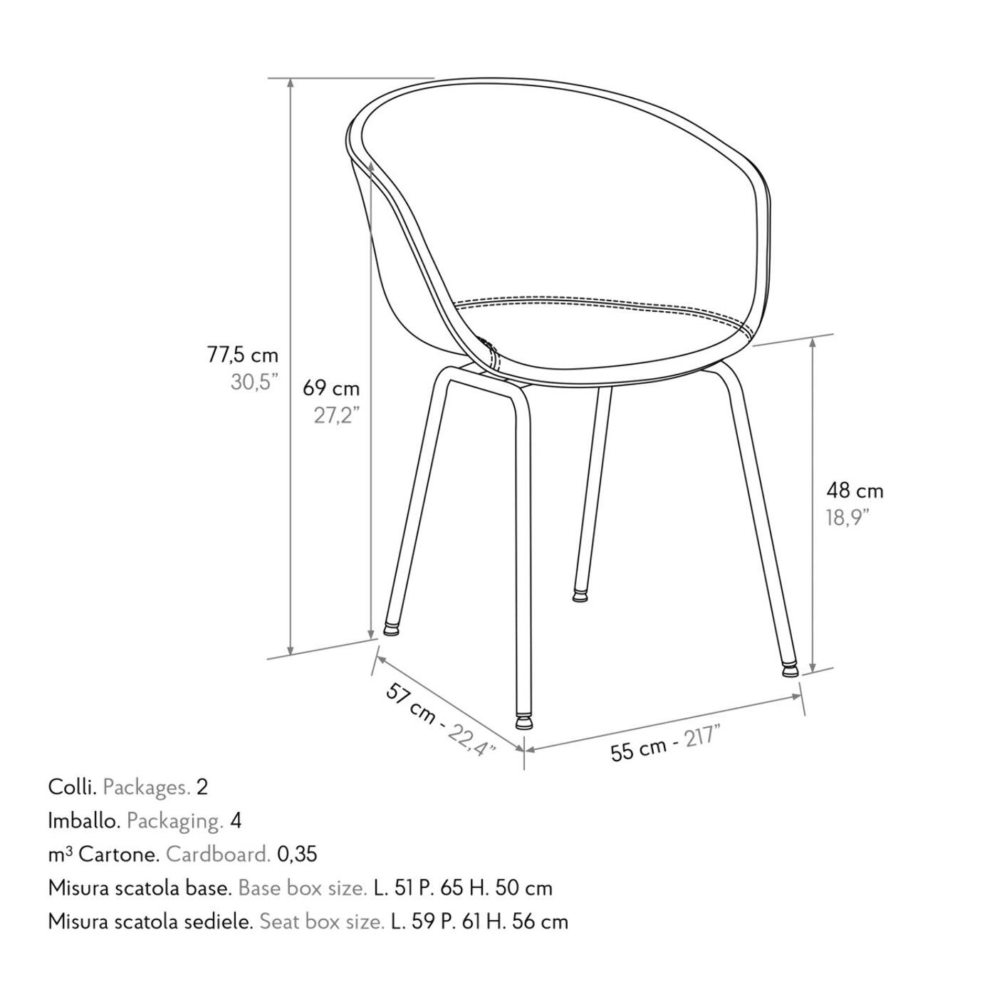 Set di 4 sedie COPENAGHEN rivestite in ecopelle cammello e gambe in metallo nero