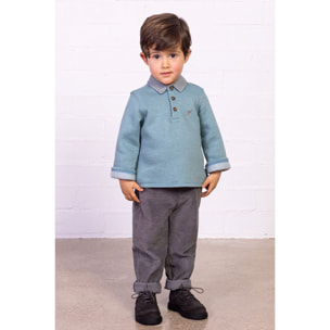 PANTALÓN PANA BOLSILLO OJAL GRIS