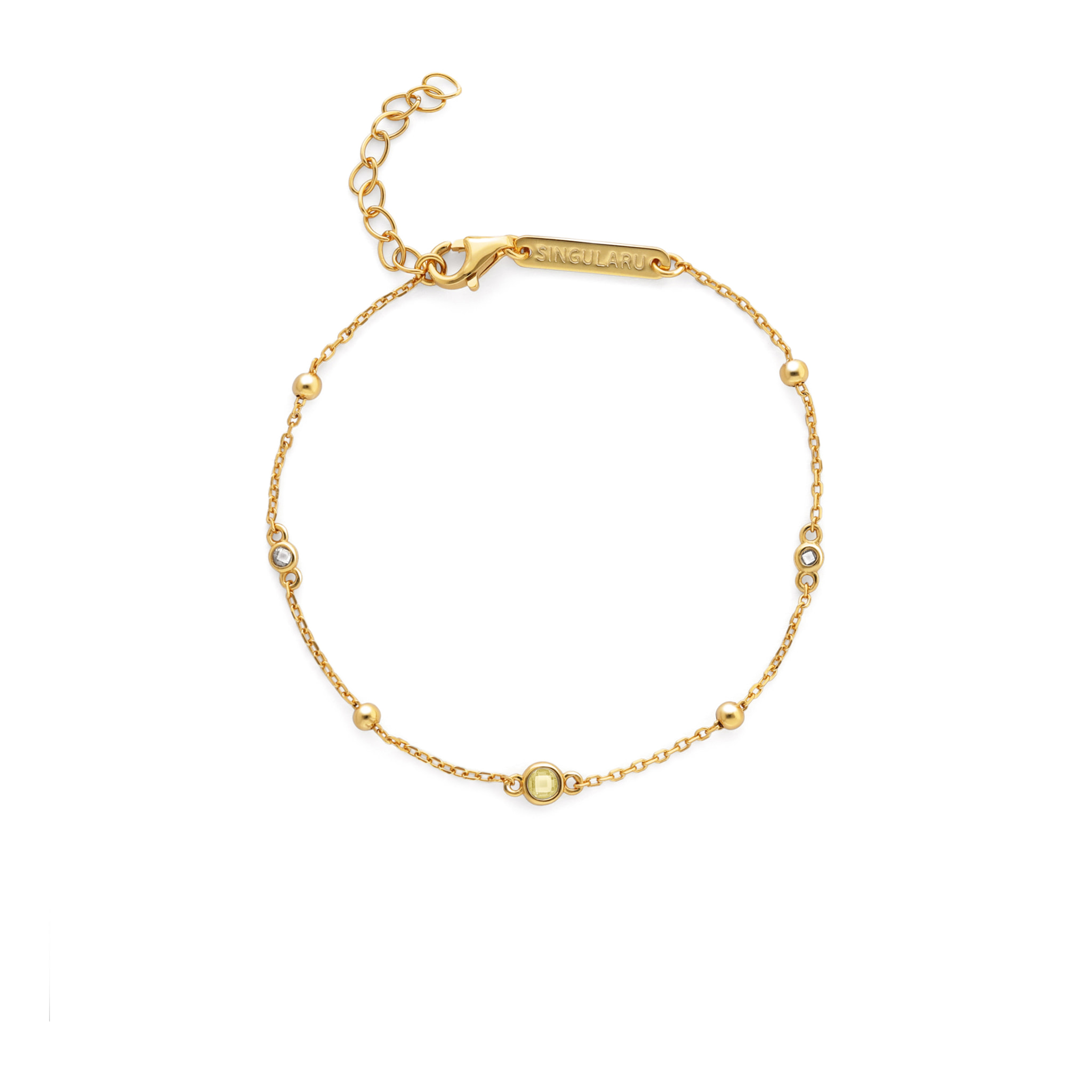 Bracciale Birthstone Argento Placcato Oro