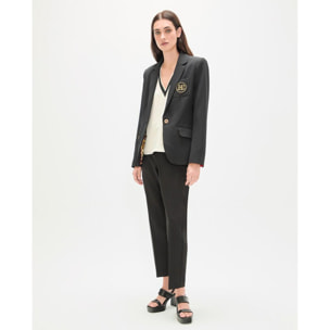 Blazer aderente con tasche a patta