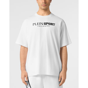 PLEIN SPORT Round Neck T-Shirt Reflective Scratch