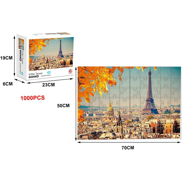 PUZLE DE 1000 PIEZAS: TORRE EIFFEL