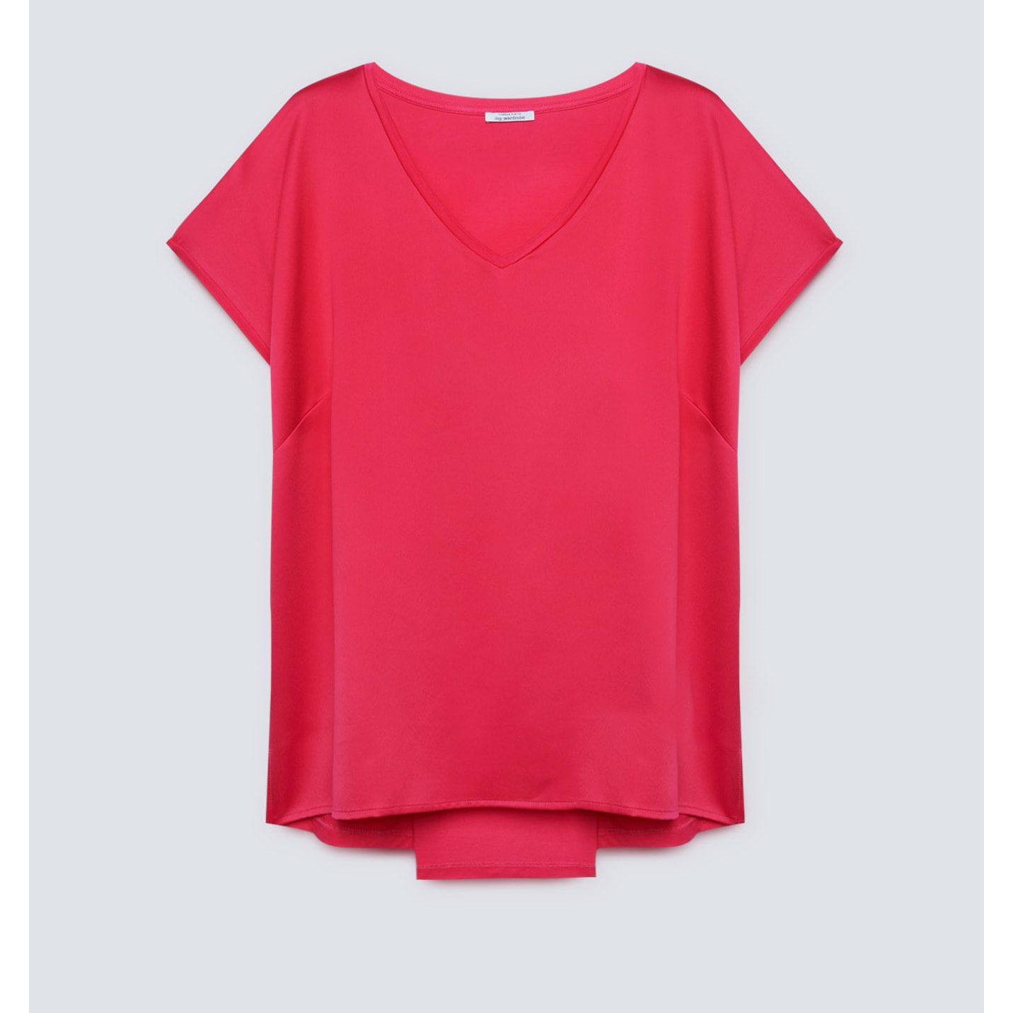 Fiorella Rubino - Camiseta de dos tejidos - Rojo