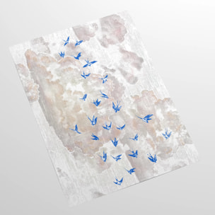 Carta da parati Nuvole al Tramonto con Rondini