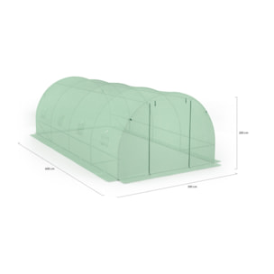 Serre tunnel verte 3x6m