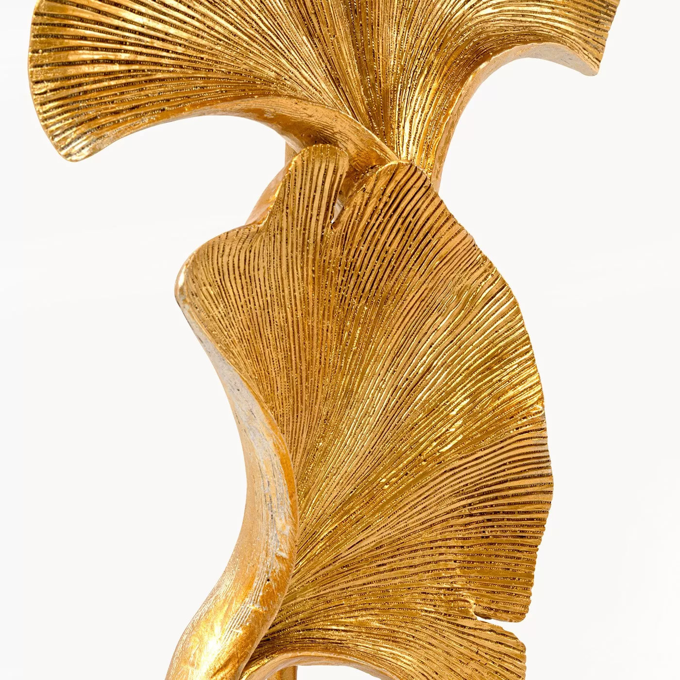 Lampadaire feuilles de ginkgo 129cm dorées Kare Design