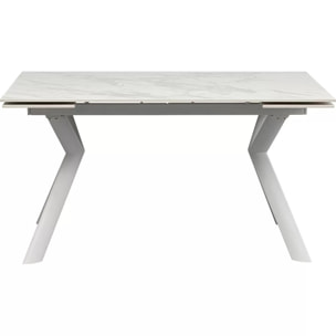 Table à rallonges Xenia 200x80cm blanche Kare Design