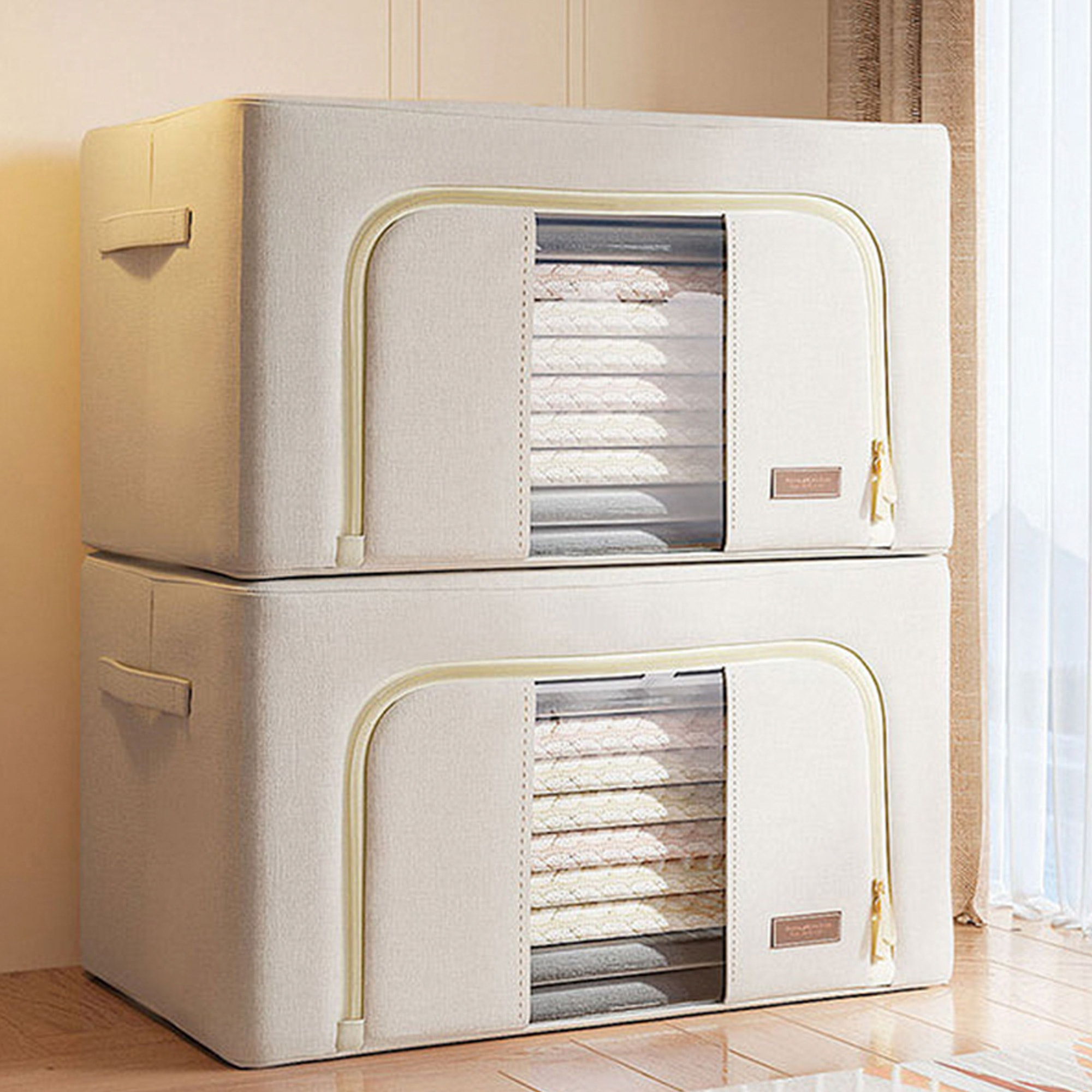 Caja de almacenamiento de ropa plegable de algodón
