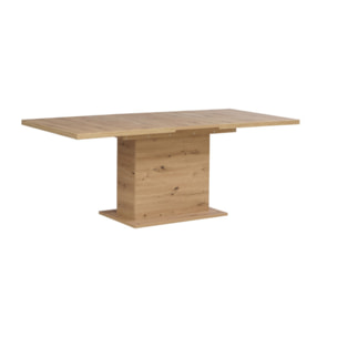 Table à manger extensible décor bois de chêne clair L160/200 cm - PRAO