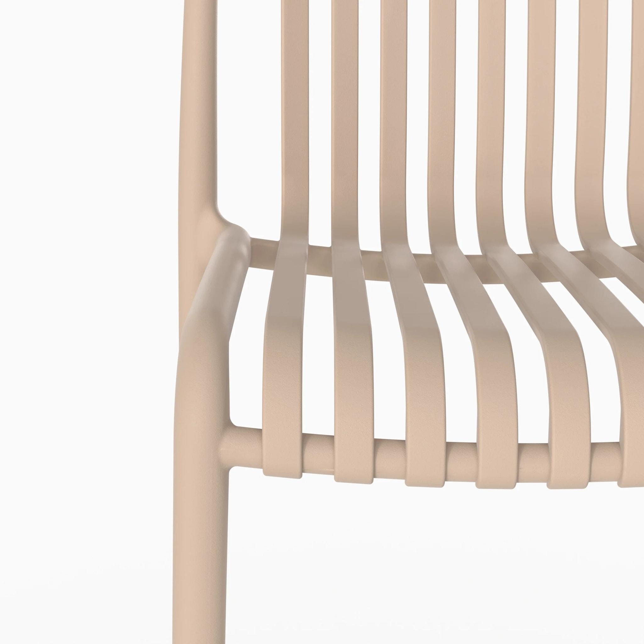 Lot de 2 chaises de bar de jardin 76 cm en plastique beige - Duli