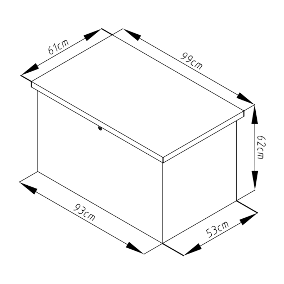 Coffre de jardin métal anthracite 300 L