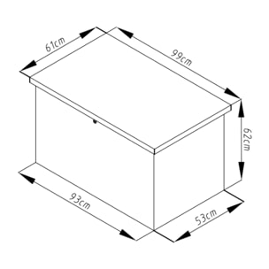Coffre de jardin métal anthracite 300 L