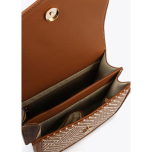 Borsa a tracolla intrecciata con patta