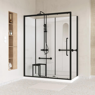 Cabine de douche Sécurisée et Accessible à Tous 160x85x220cm - Mitigeur Thermostatique