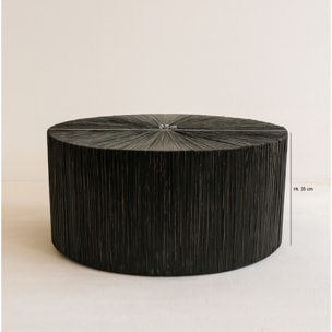 Table basse en bois et feuilles de cocotier TUPAI