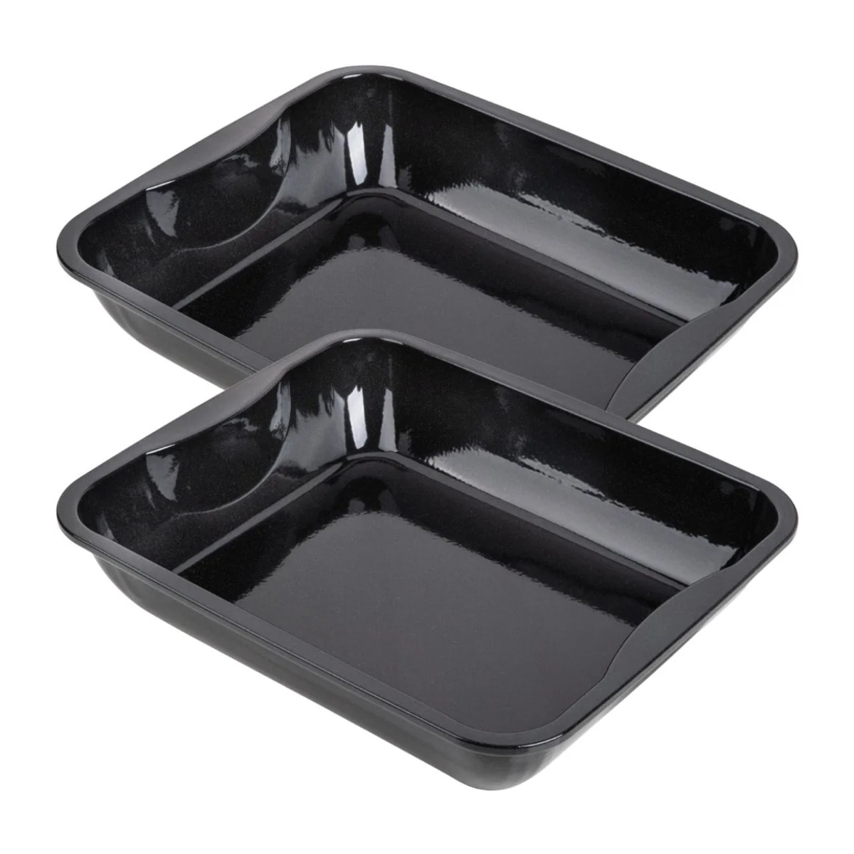 Lot de 2 plats four 40/34/8 cm en acier émaillé avec 2 ustensiles Zenker Special cooking
