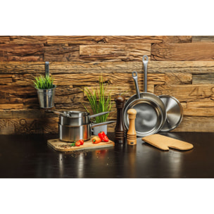 Casserole professionnelle acier inoxydable 14cm - tous feux  PROFESSIONNEL