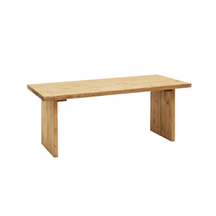 Table basse en bois massif ton chêne foncé 120x60cm Hauteur: 47 Longueur: 120 Largeur: 60