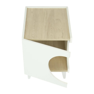 Well Home Mesilla con orificio para Mascotas en Color Blanco 50x40x40cm