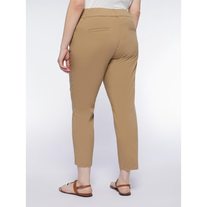 Fiorella Rubino - Pantalón recto cropped - Beige