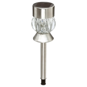 Balise solaire "Ludel" - inox et verre - H34 cm