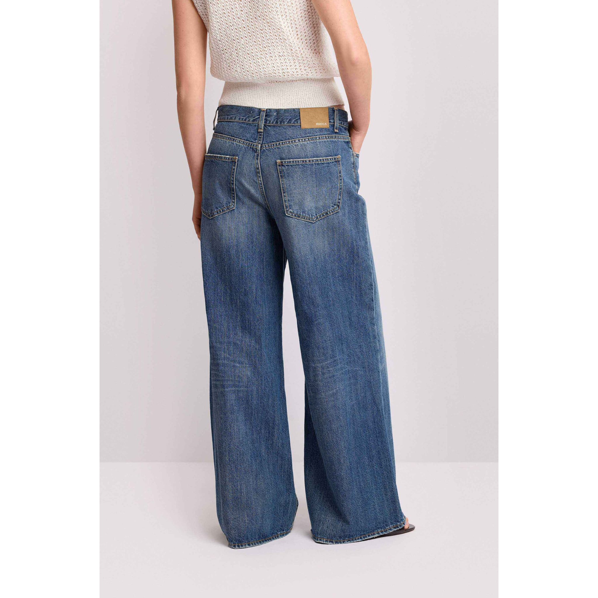 Kocca - Pantaloni stile baggy gamba larga Donna, Denim