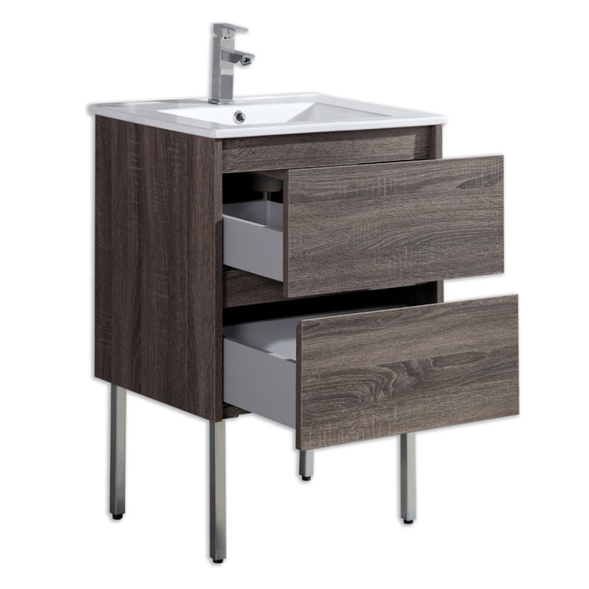 Meuble vasque 80 cm marron Aquadoli