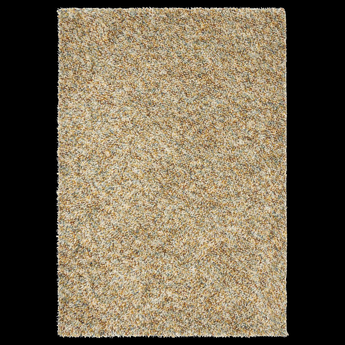 Tapis longs poils shaggy tissé en laine motif faux uni ULYO