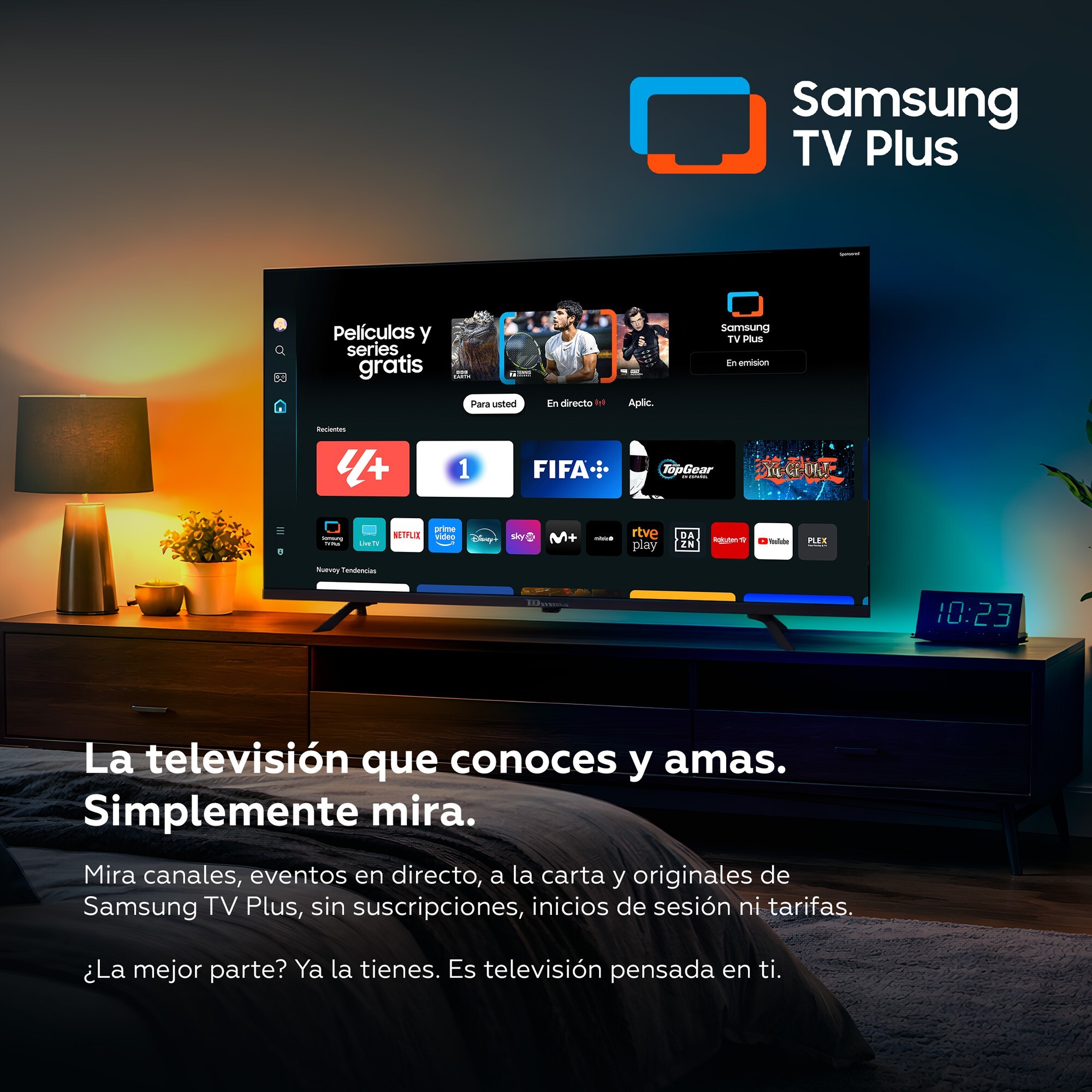TD Systems - Smart TV 40 pulgadas Qled. Samsung TV Tizen OS 8.0. Sintonizador triple (DVB-T2/C/S2). Televisores con Samsung Smart TV Gaming Hub. Televisión del 2026. Compatible con Prime Video, Netflix, Movistar+, HBO, y más Apps - M40QC22TIZEN