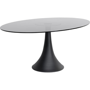 Table Grande Possibilita noire et verre fumé Kare Design