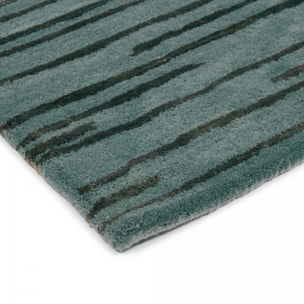 Tapis salon et chambre fait à la main en laine motif faux uni