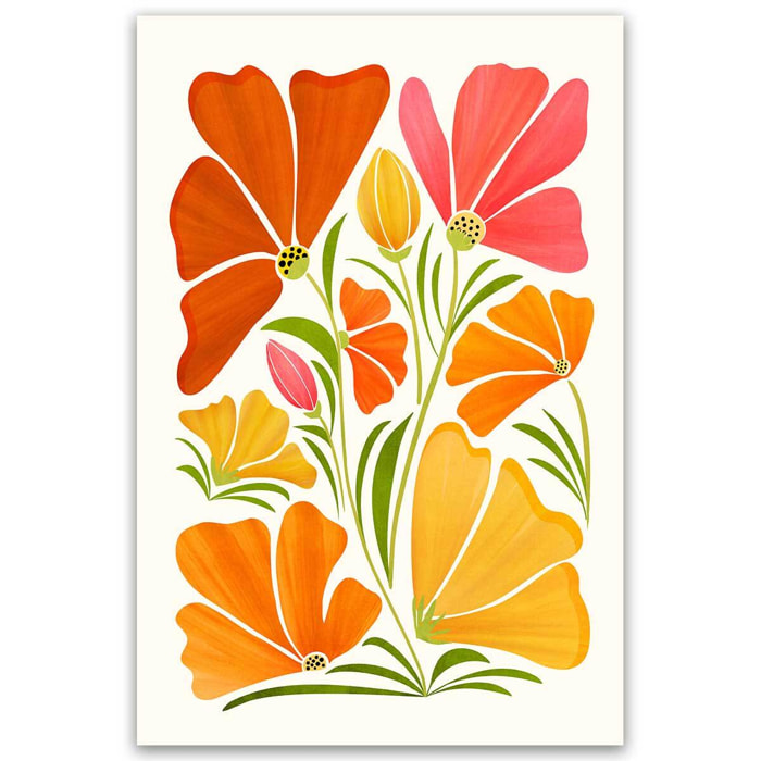 Tableau fleurs Printemps sauvages Tableau alu Dibond