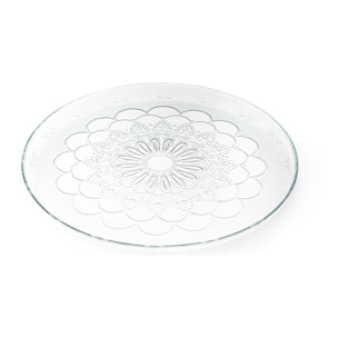 Plateau de service avec cloche Excelsa – Daisy, Verre, Transparent