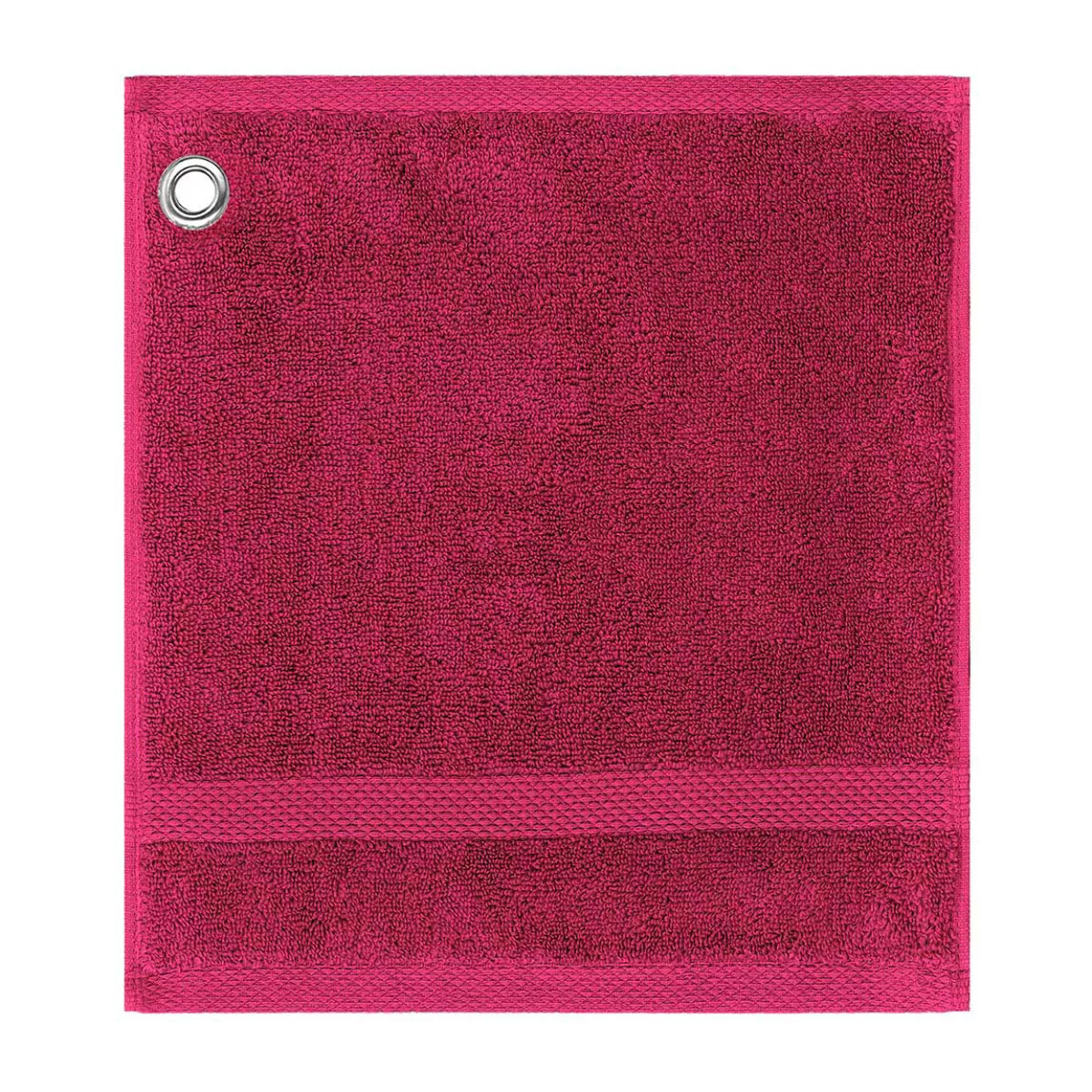 Carre avec oeillet pur coton 550 g/m² uni rose Elea fuchsia