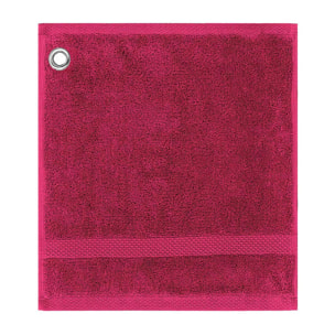 Carre avec oeillet pur coton 550 g/m² uni rose Elea fuchsia