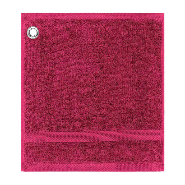 Carre avec oeillet pur coton 550 g/m² uni rose Elea fuchsia