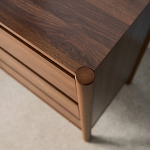 Buffet décor bois 2 portes 3 tiroirs 150cm HARMONY