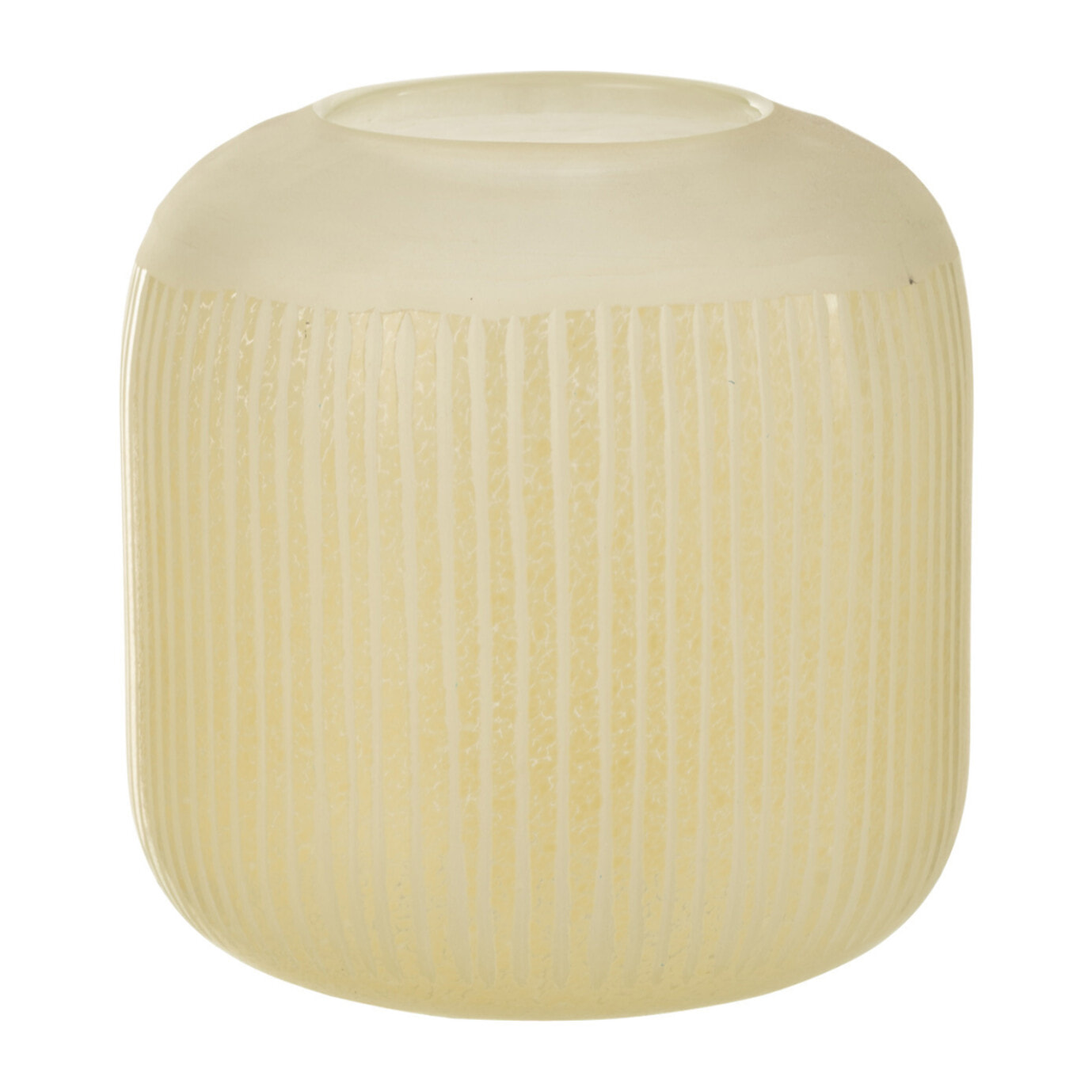 J-Line vase Lignes - verre - jaune clair - small - Ø 17 cm