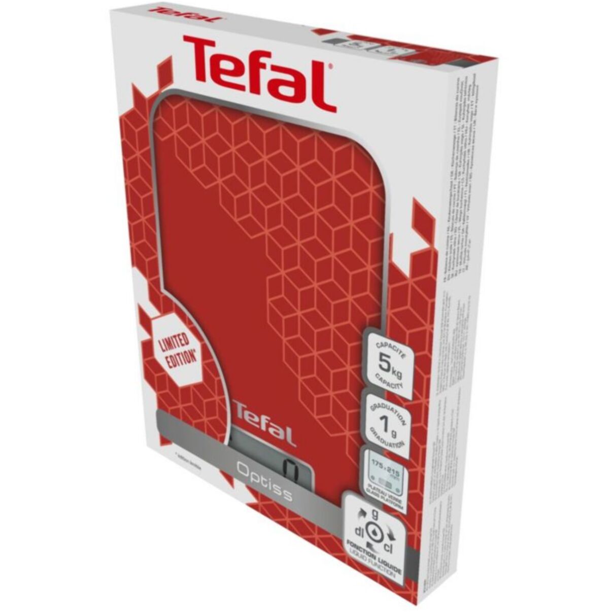 Balance de cuisine TEFAL Optiss Graphic Rouge