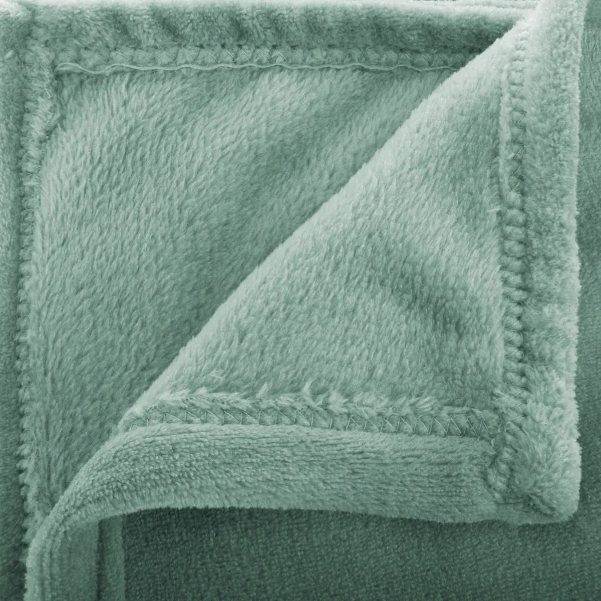 Plaid flanelle Ollis vert céladon 230x180cm