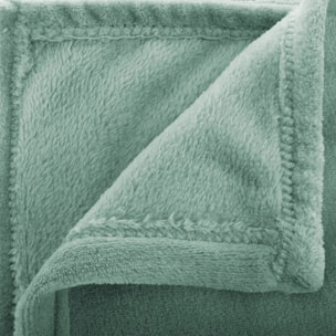 Plaid flanelle Ollis vert céladon 230x180cm