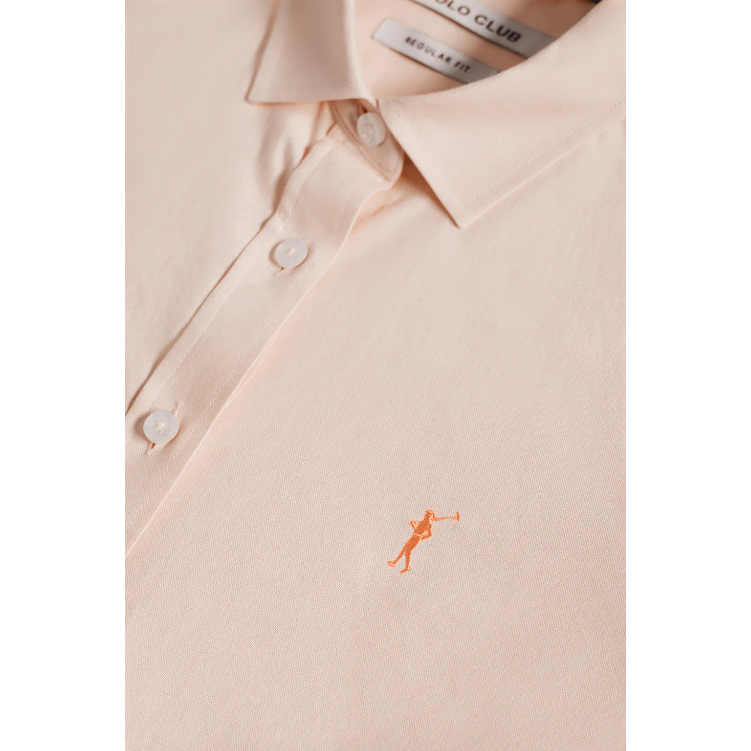 Camisa Oxford Regular fit color melocotón con logo Rigby Go