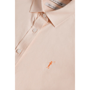 Camisa Oxford Regular fit color melocotón con logo Rigby Go