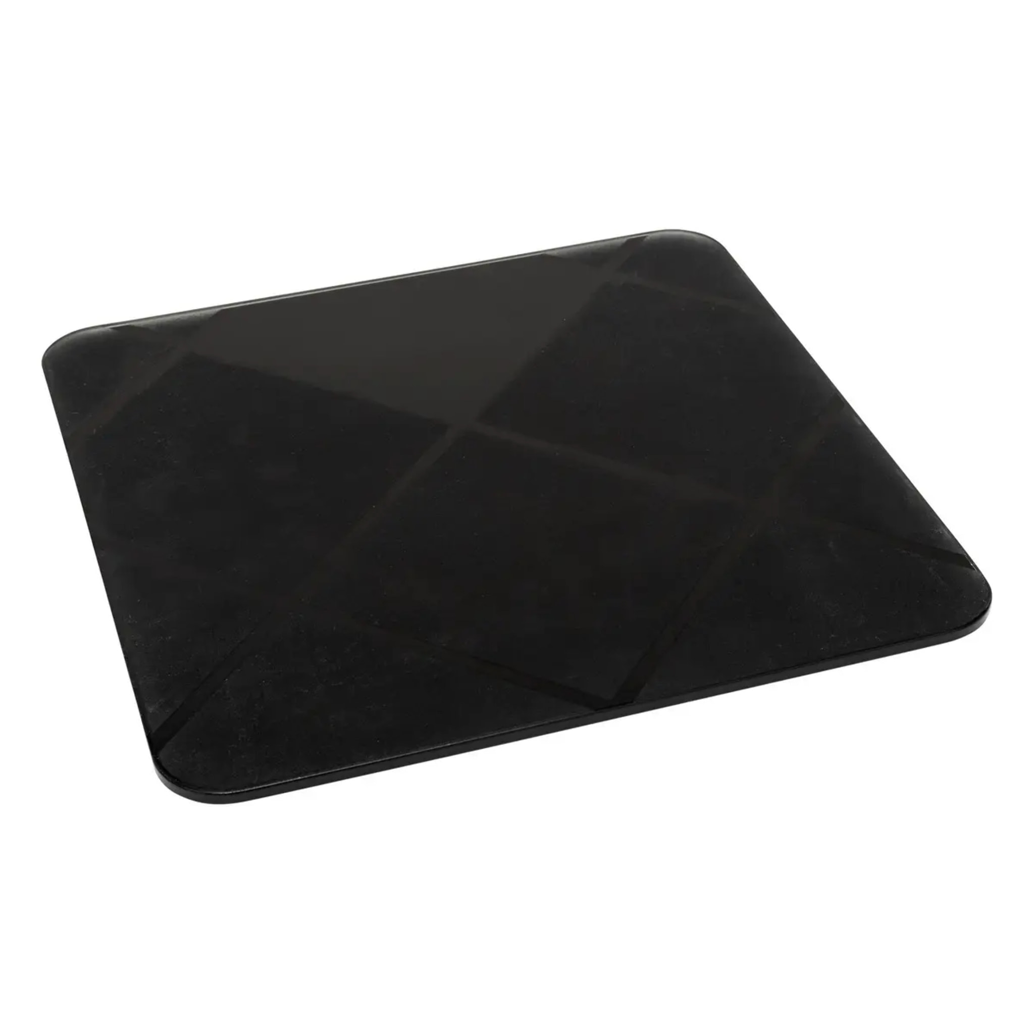 Pèse-personne antidérapant en verre noir 30x30cm