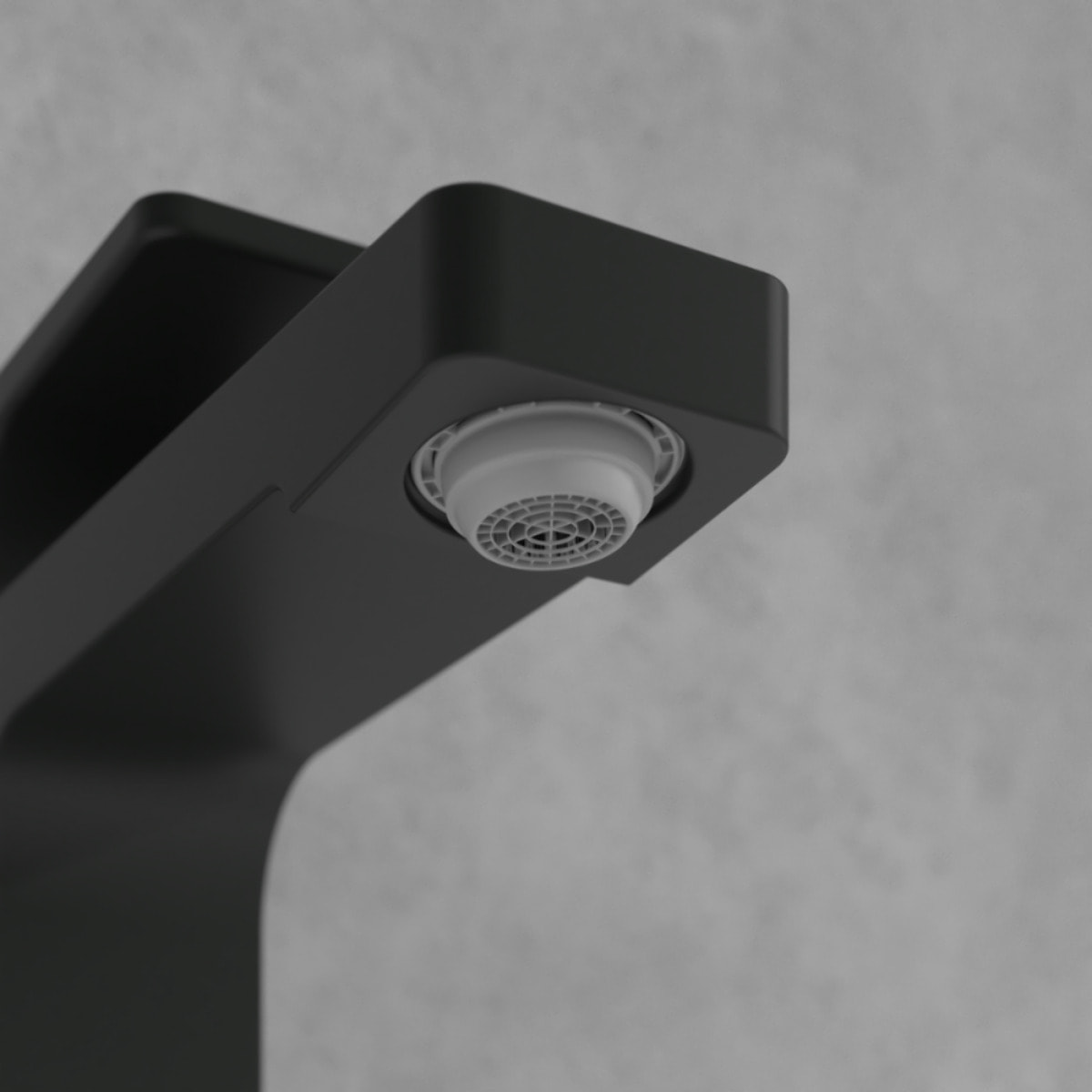 Mitigeur lavabo Architectura Square avec tirette Noir mat