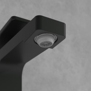 Mitigeur lavabo Architectura Square avec tirette Noir mat